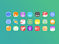Original 21 cartoon icon : Dribbble debut，Origina 21 Open screen icon，To convey some ideas