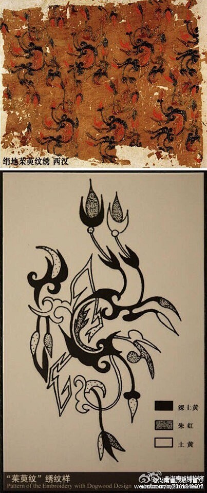 #马王堆那些事#【绢地茱萸纹绣】“独在异...
