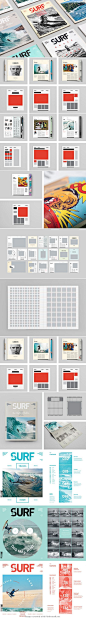 Great showcase of actual designs and then modular layouts. Modern Magazine Re-design Transworld Surf: