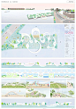 #分析图#阿姆斯特丹幼儿园竞赛（2016）设计：hkk场地为伸出岸边的半岛，以蜿蜒的走廊为设计主体，将场地划分为不同的围合空间，从而创造不同的行走路径。通过削弱界面性，打通室内外的连接而让儿童的自由的玩耍。 ​​​​