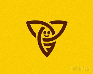 Bee蜜蜂logo设计欣赏