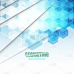 抽象蓝色几何六边形矢量背景。海报设计eps10