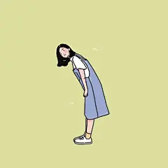 治愈情侣温馨插画 女生喜爱的画风 简单的爱情