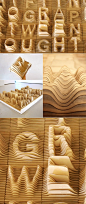 amazing work entitled Alphabet Topography by Synoptic Office via This Is Colossal (a site I could spend hours getting lost in).