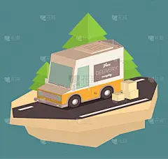 纸板,厢式货车,白色,概念,商务,货运,海上运输,包装,服务,运输