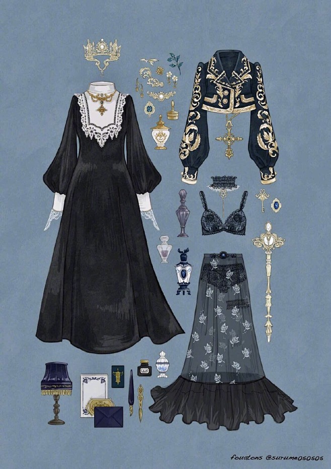 lolita服饰参考素材