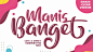 Manis Banget Script Font › Fontesk : Download Manis Banget is a nice and sweet hand lettered typeface. This font perfectly made to be funny and playful for various informal design such as invitations, labels, logos, magazines, books, packaging, lettering 