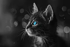 毛茸茸的呆萌猫咪