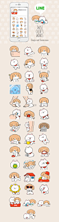 LINE Stickers - Beagle and Pomeranian : LINE creator's market Sticker's works