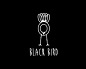 BlackBird标志 黑鸟 黑白色 线条 抽象 鸡 简约 商标设计  图标 图形 标志 logo 国外 外国 国内 品牌 设计 创意 欣赏