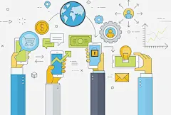 手绘商务手机海报平面广告_新图网 https://ixintu.com 创意 卡通 可爱 商务 彩色图 手机 手绘图 海报 简单