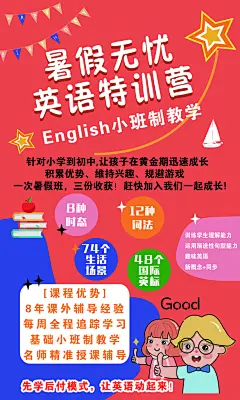 英语培训宣传海报设计素材