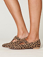 leopard print brogue