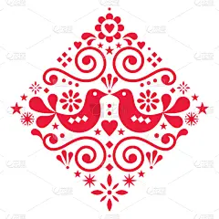 工艺品,式样,花纹,正方形,斯堪的纳维亚半岛,可爱的,传统,挪威,瑞典,贺卡