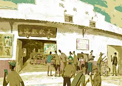 Ari，出發南迴！ 台東旅遊誌插畫－大武篇 : 這系列是台東旅遊誌的插畫－大武故事，其中除了介紹很多大武的人文風景，還有一些是描繪過去的影像，用插畫來呈現消失的神社與人來人往的榮景。