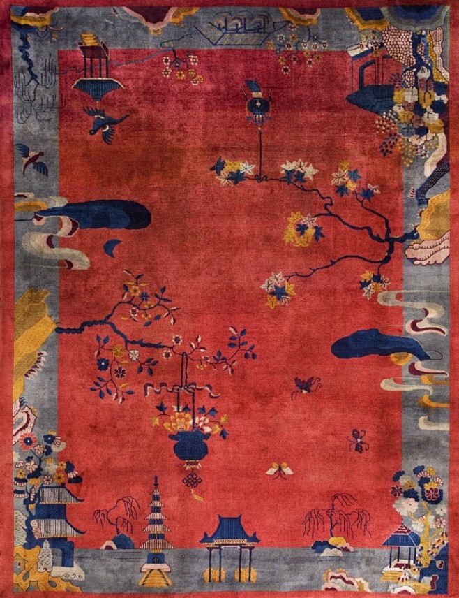 1920年代的美国设计师设计的中国地毯。...