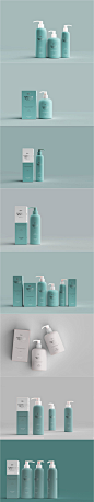 70801日化护肤化妆品牌全套包装产品面膜洗面奶霜vi贴图设计PS样机素材 (3)