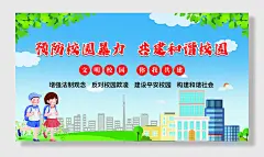 共建和谐校园预防校园欺凌海报
