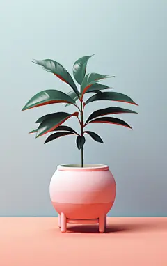 3d植物盆栽素材图AI图元素