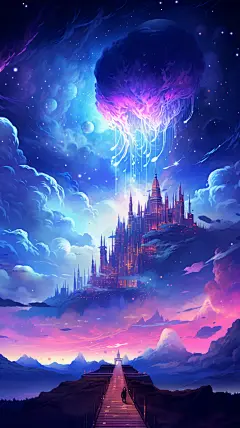 幻想世界中的色彩交响--WitsAI | 探索数字艺术的幻想世界，遇见引人入胜的画作