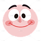 手绘-圆点表情包贴纸SVG-微笑