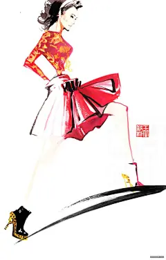 马来西亚CELINE水墨风情服装模特手绘作品 [34P] (21).jpg