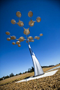 The Tree of Life, Public Sculpture, Peninsula Link Cranbourne Road exit, freeway of Melbourne by artist Phil Price: 