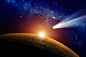 浩瀚星空与星球表面46484_星空地球_其它类_图库壁纸_联盟素材