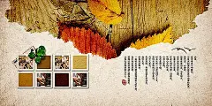 复古怀旧同学录纪念册PSD分层素材|版式设计|大学|封面封底|高中|画册|画册模板|画册设计|怀旧|怀念|留念|木板|牛皮纸|青春|叶子