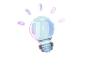 包图网_19895399酸性渐变灯泡3D元素