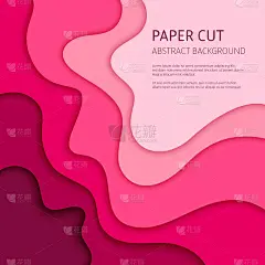 Paper cut vector abstract background