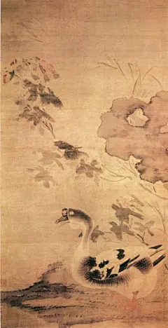 芙蓉游鹅图
孙隆