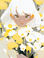 AIshare_A_little_girl_with_white_hair_looks_at_the_viewer_with__e-1