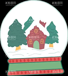 水晶球免抠图  - 源文件下载【酷图网】水晶球免抠图,装饰,礼品,音乐盒,卡通