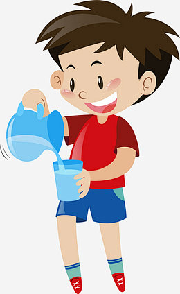 17:25:17卡通微笑可爱喝水男孩小素材 小漫画牛頭too同采自51yuansu