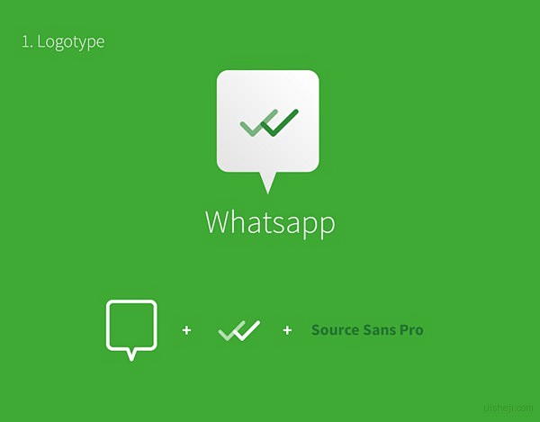 Whatsapp（扁平风格社交APPUI...