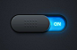 Free Slick Blue and Dark Switch Button PSD - TitanUI