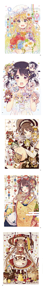539 佐倉おりこ 动漫华丽可爱小萝莉Fluffy 原画插画绘画参考素材-淘宝网
