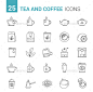 茶和咖啡图标——食物对象Tea and Coffee Icons - Food Objects袋、豆、饮料,休息,早餐,咖啡馆,餐厅,卡布奇诺咖啡,咖啡,羊角面包,杯,饮料,英语,咖啡,快,食物,图标,拿铁咖啡,叶子,树叶,柠檬,线,早上,杯子,轮廓,茶、袋泡茶,茶杯,茶壶,薄 bag, bean, beverage, break, breakfast, cafe, cafeteria, cappuccino, coffee, croissant, cup, drink, english, espress