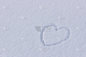 雪,心型,小的,白色,自然,寒冷,白昼,干净,空的,季节