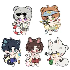 光夜，全员泳装！一起来玩水叭