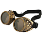 新的销售年份蒸汽朋克护目镜眼镜焊接赛博朋克哥特（黄铜）