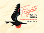 Brandimals 06 - Frigate Bird beak fly beer label brewery saison wings bird custom script geometric animal illustration logo