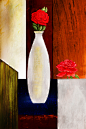 花瓶花朵室内装饰无框画
