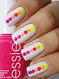 lovely spring nail art ideas, yellow, orange, red, pink, purple, nail polish, nail paint, essie