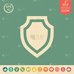 盾,图标,安全,外套,安全的,中世纪时代,保护,装饰