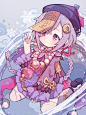 原神#七七
画师：苔桃もこ
@不是可爱鬼
