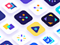 App Icons app designer app iphone chat stream connect video communication tasks ios mark app icon