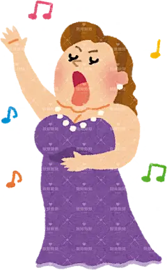 男女高音歌唱家opera_singer插画 免扣 素材 手绘 png