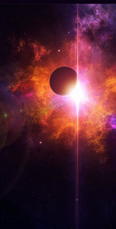 Burning Star Behind ...